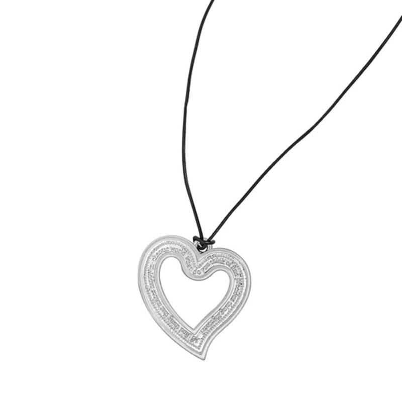 nff lettering heart leather necklace