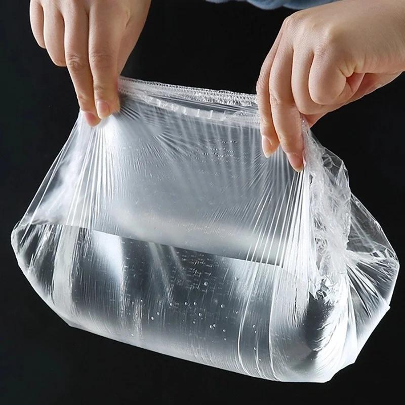100PCS Disposable Food Cover Plastic Wrap Elastic FoodLids for Fruit Bowls Cups Caps Storage Kitchen Fresh Keeping Saver Bag