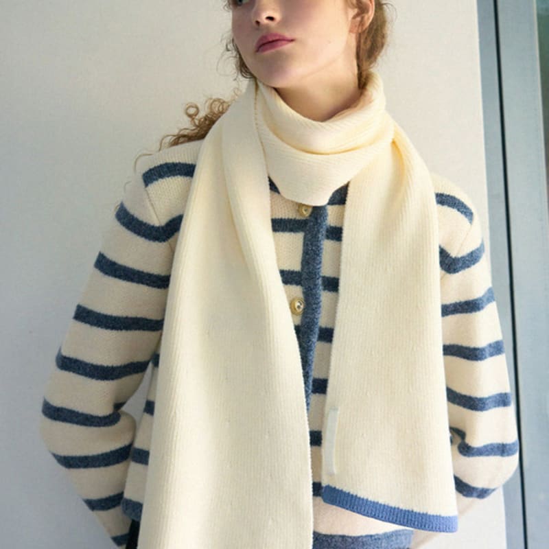 DRAWFIT WOMEN Line Flare Golji Knit Muffler [4 COLORS]