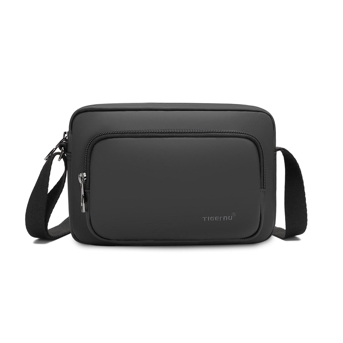 

Tigernu 2021, новая высококачественная водонепроницаемая повседневная сумка через плечо, легкая сумка через плечо для мужчин, модная сумка-мессенджер для женщин 22cm*8cm*14.5cm чёрный