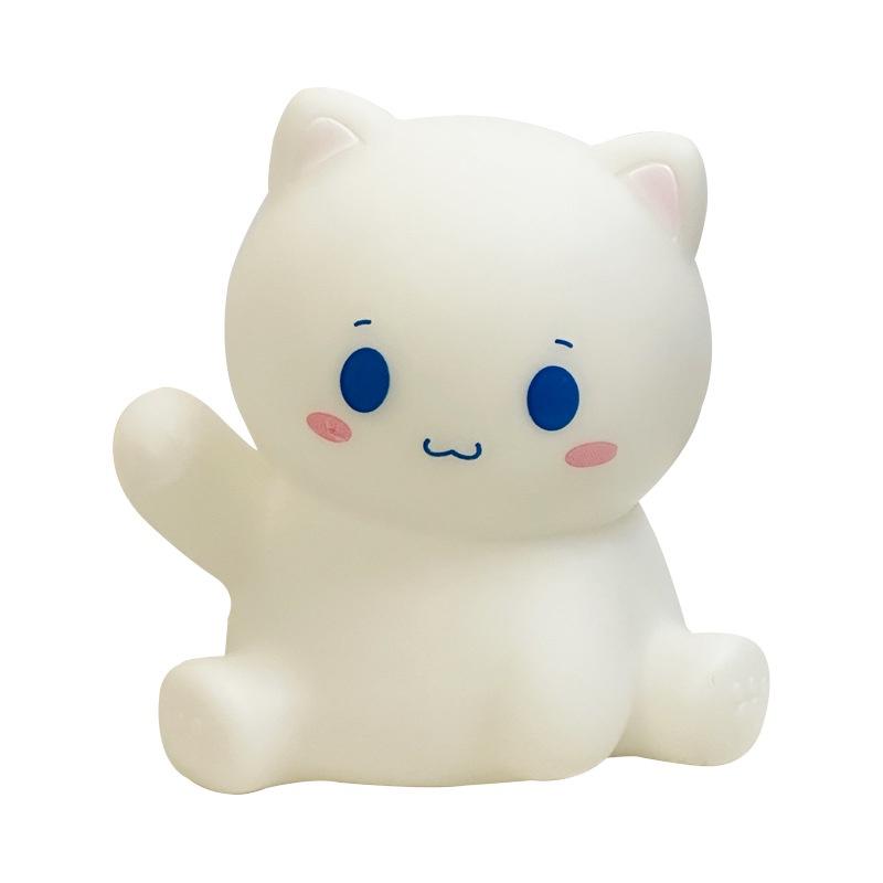 

Мультяшный кот Ночник на удачу Лампа прикроватная для спальни общежития Декор Украшения