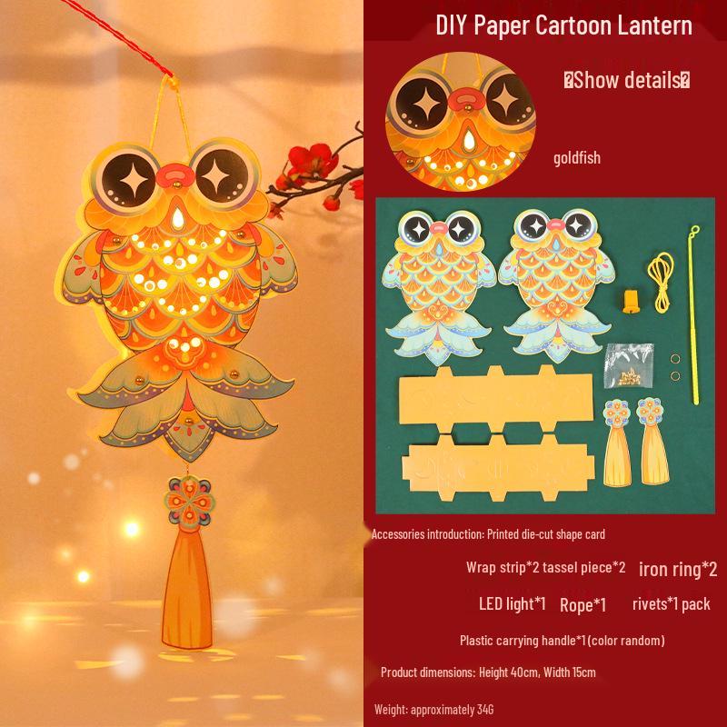 Children's DIY Luminous Rabbit & Flower Lantern Kit for Mid-Autumn Festival