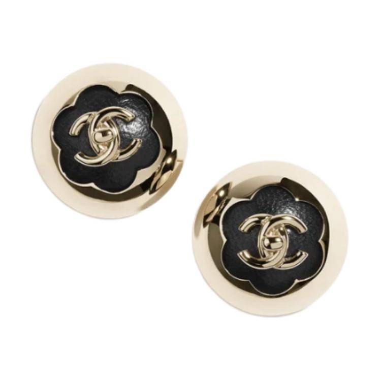 

Chanel 25A Early Autumn Double C Logo Decorated Metal Earrings Women earrings Black ABG001-B20851-U1561 Box+Padding Board