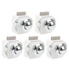5 Pcs Push Button Latch Zinc Alloy Keyless Cupboard Locks for 14‑16mm Door Thickness