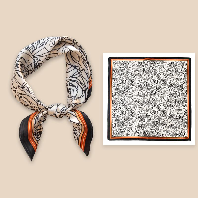 Literary small floral summer 100%  mulberry silk shawl age-reducing fashion neck protection professional scarf