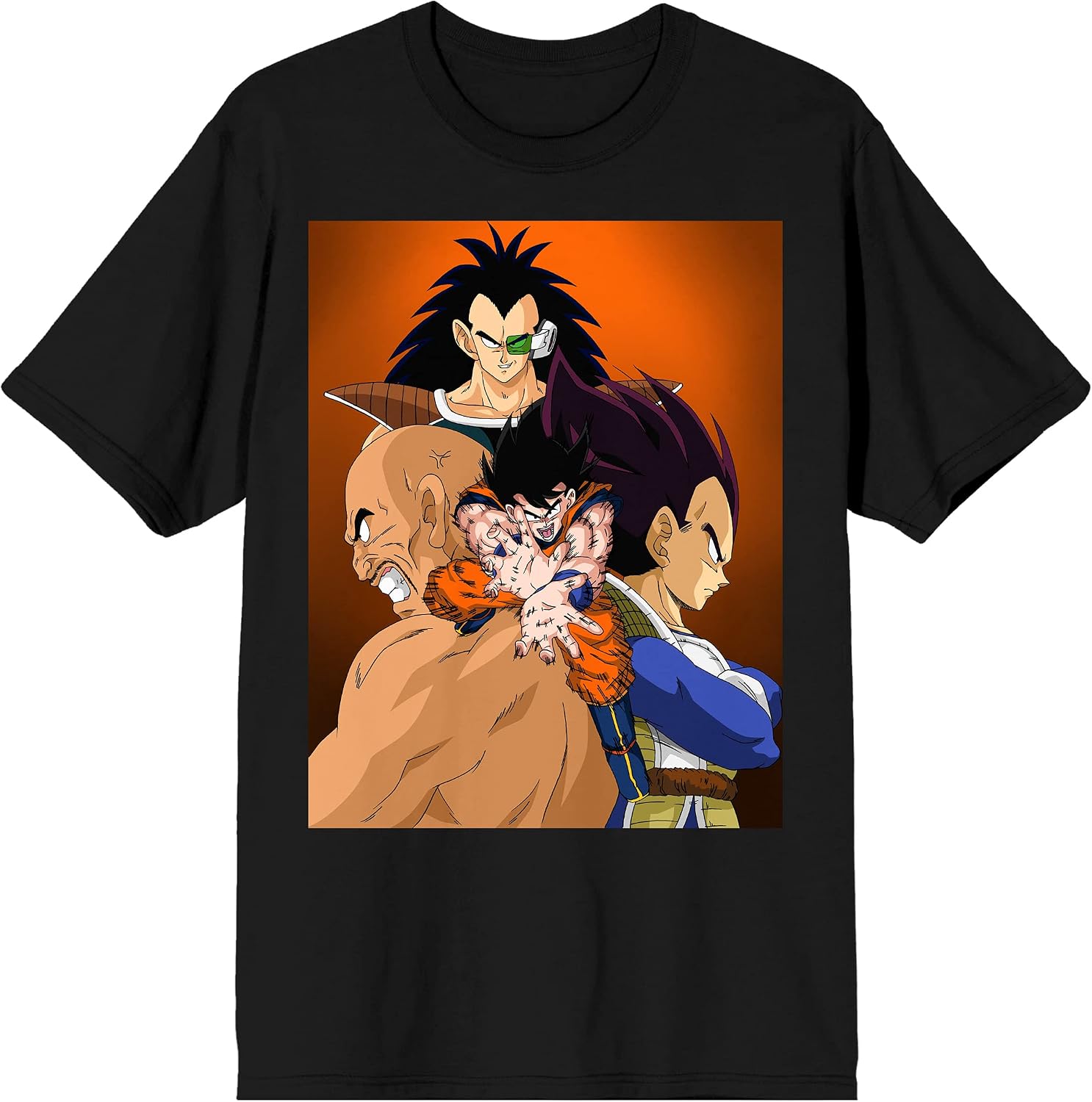 Dragon Ball Z Anime Cartoon Characters Mens Black Graphic Tee XXL