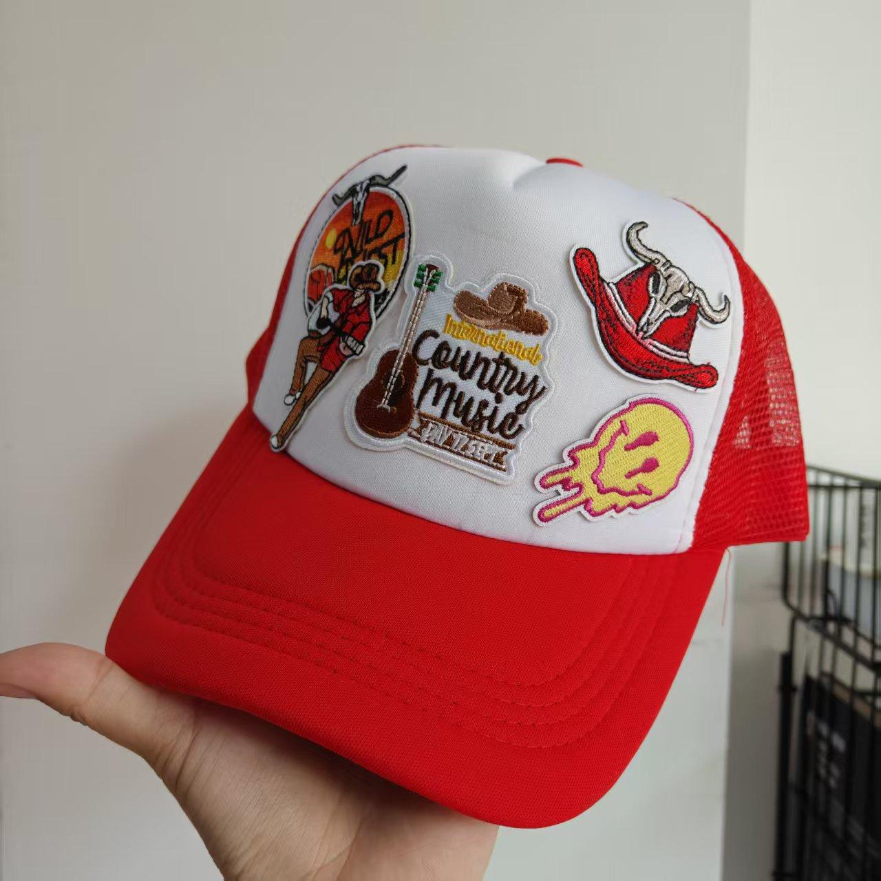 

unique designer trucker hats women men off road muddin trail riding hat adjustable baseball cap patchwork high quality gorras Adjustable