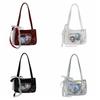 JK Transparent Love Itabag Zipper Bag Lace Crossbody Bag Portable Kawaii Shoulder Bag  Gift