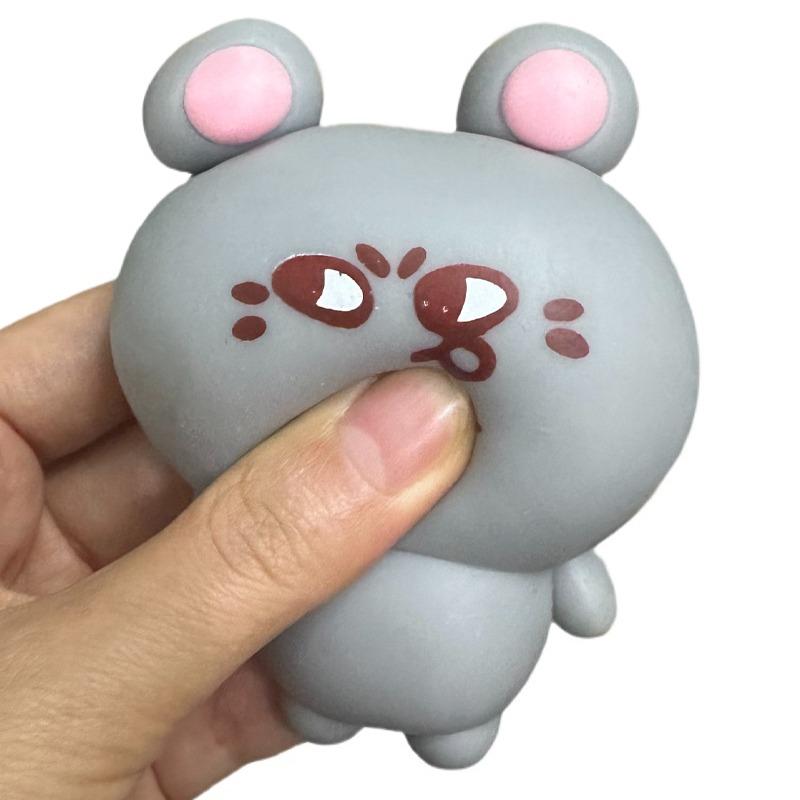 Jucărie Kawaii Moale de Strâns Șoarece Animal Abstract Squishy Jucărie Fidget Amuzantă pentru Ameliorarea Stresului Lipicioasă Jucărie Moale de Strâns Ventilație Cadou
