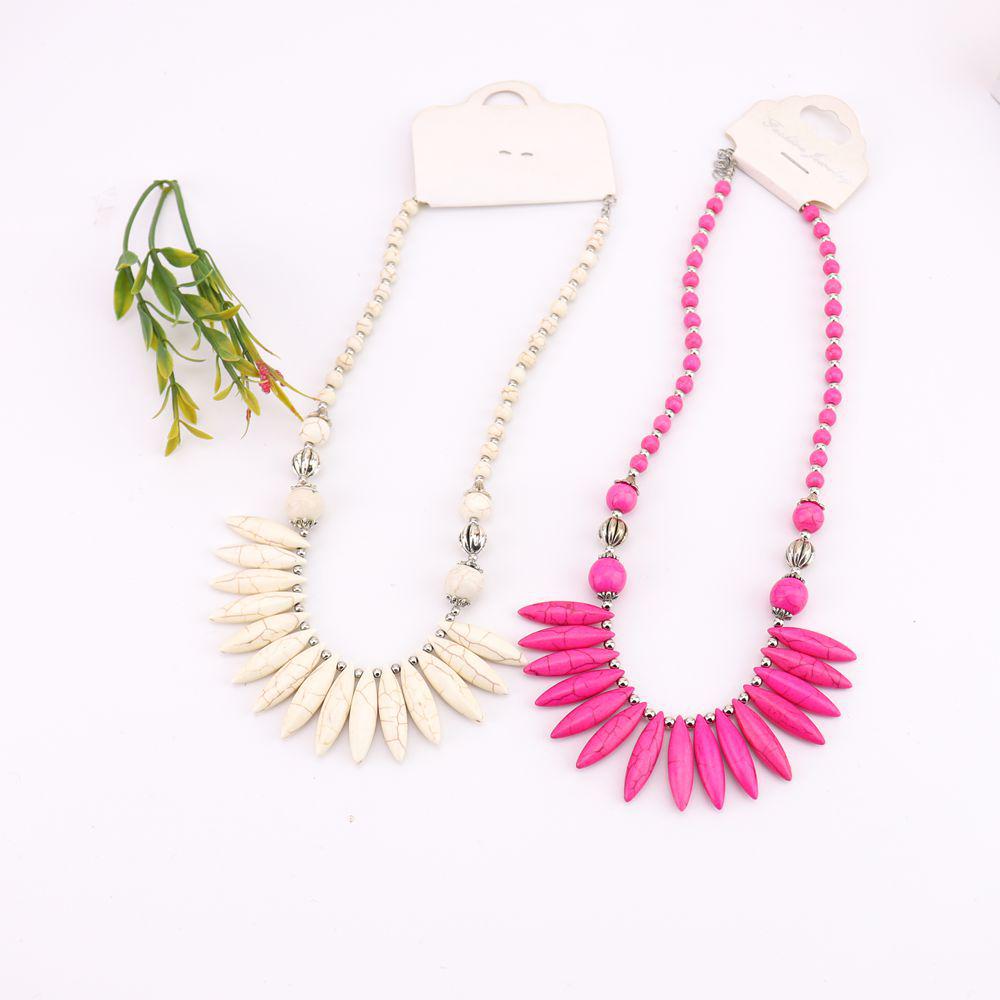 Ethnic Tibetan Natural Turquoise Retro Pendant Necklace N723