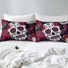 Gothic Skull Flower Three-Piece Digital Printing Bedding
