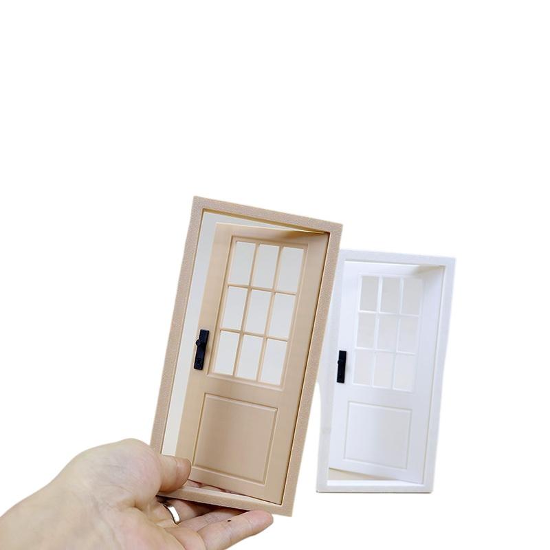1 Piece 1:12 Dollhouse Simulation Plain Door Mini Openable Door Model Doll House Miniature Furniture Accessories Kid Toys