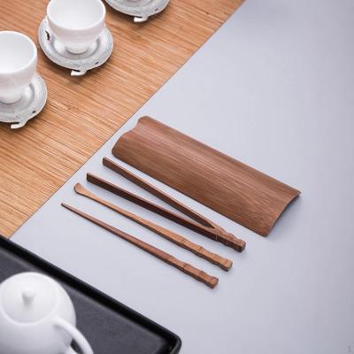 Bamboo Tea Pin Spoon Clip Set, Ceremony Essential Utensil Kungfu