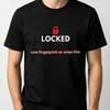 Locked Funny Password Meme TShirt Red Lock Icon Graphic Tee Casual Cotton Streetwear Shirt for Unisex Unisex Harajuku Y2k Top