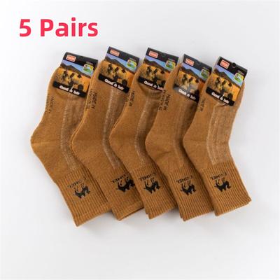 5 Paar Mode Winter Männer Frauen nördlichen verdickt warme Terry Kamelhaar Socken