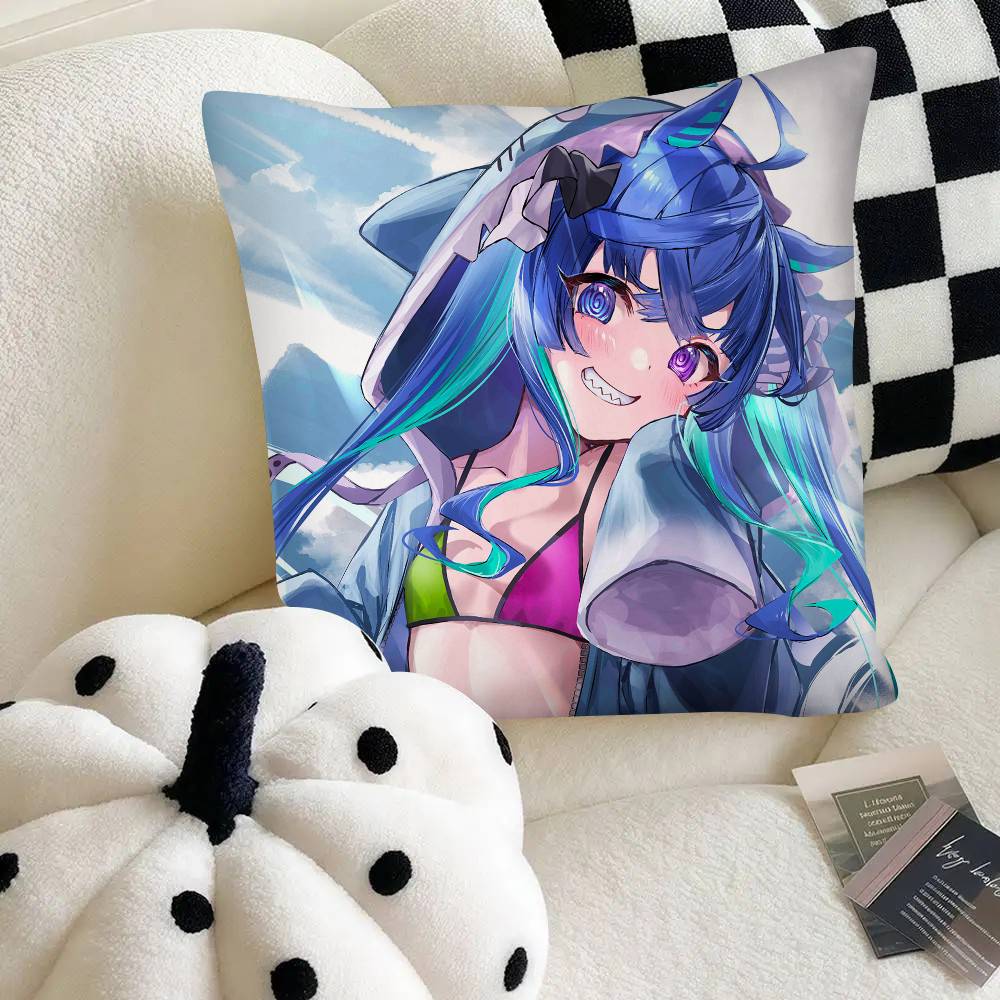 Twin Turbo Hot Anime Umamusume Pillow Case Square Pillow Bedroom Sofa Leisure Comfort Cushion Car Home Decoration