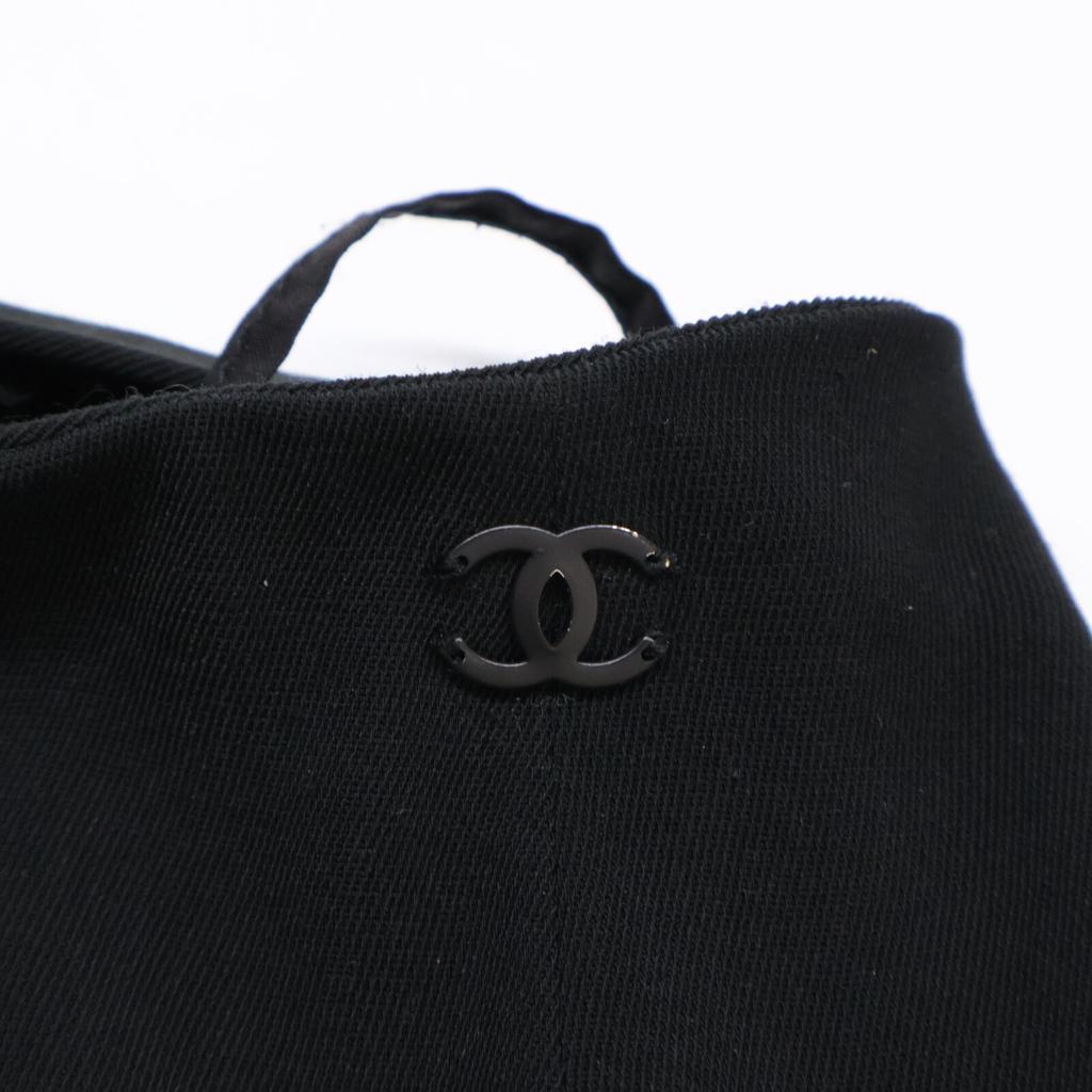 CHANEL 00 P16623V06371 Black CC Logos Straight Pants Bottoms 38 blackUsed