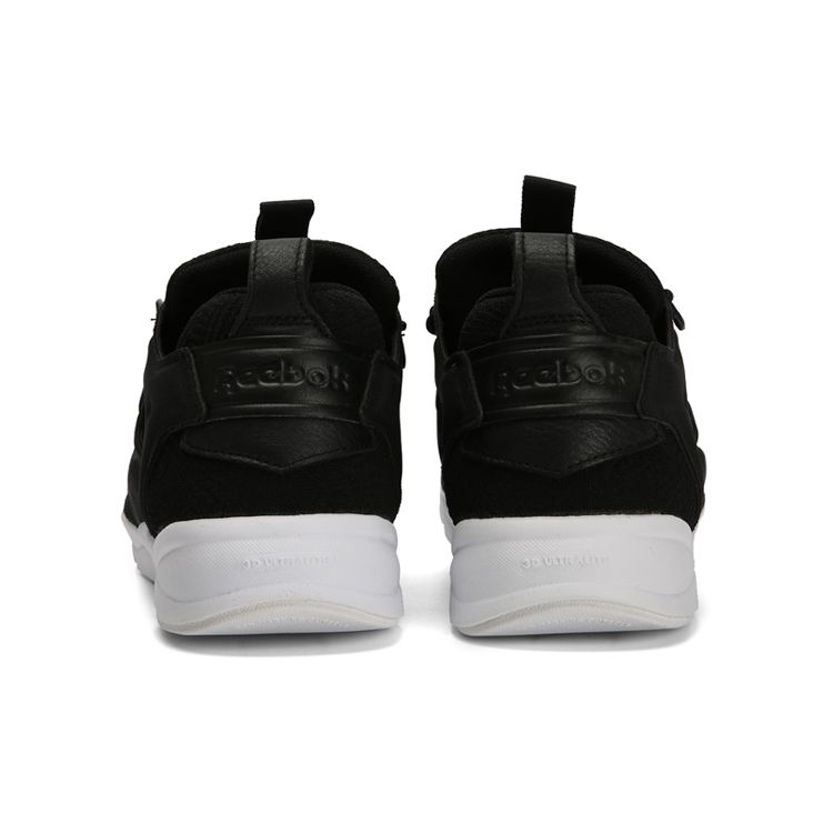 Reebok Furylite Knit Round Toe Lace-Up Slip-Resistant Durable Low-Top Casual Shoes Unisex Sneaker Black CN0309