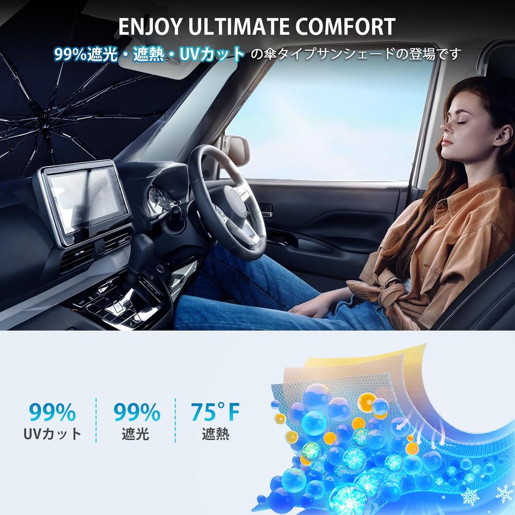 Corolla Cloth 10 Series Car Umbrella Sunshade 360° Rotatable Light Shielding Thermal Insulated UV