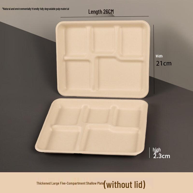 ZISIZ Disposable 4-Compartment Aluminum Foil Food Container
