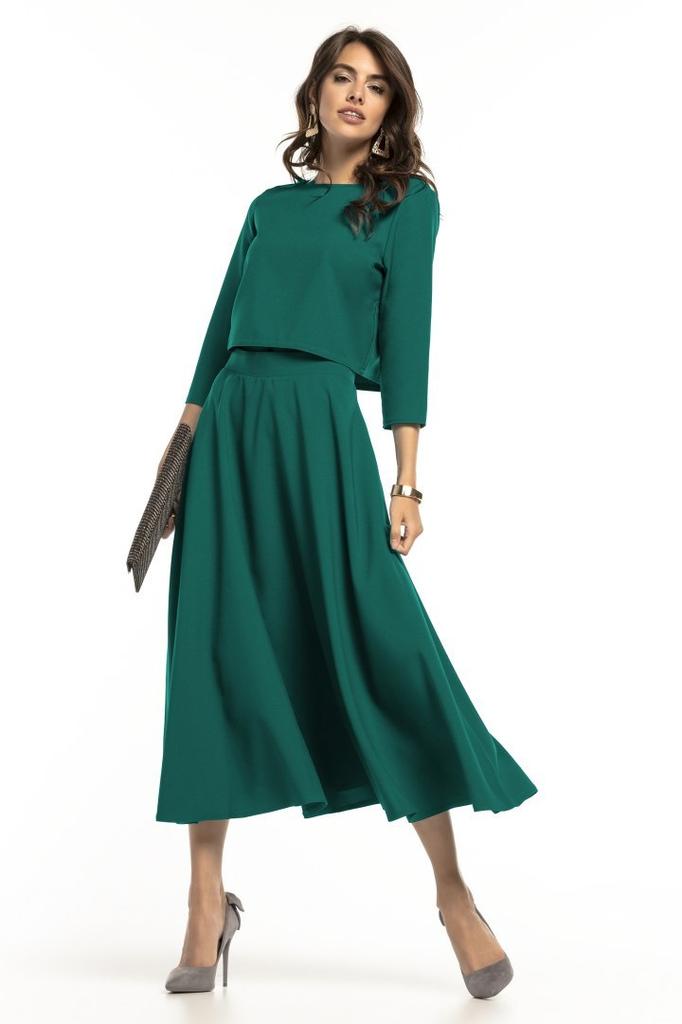 T286 navy blue M fabric crop top
