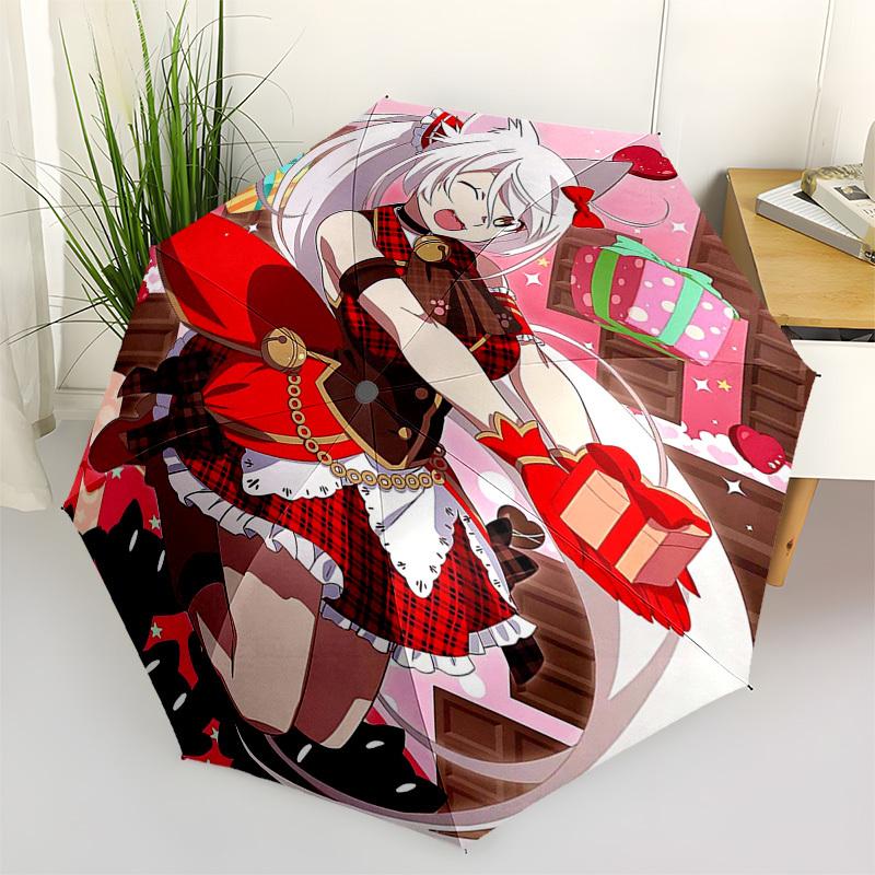 

1pc Anime Character Outdoor Umbrella - Automatic Opening/Closing - Portable 3-Fold Design - 8 Bone Iron Frame - Perfect Gift for Fans, Travelers,