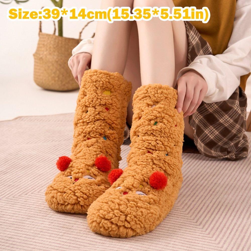 Thickened Floor Socks Lambswool Stockings Cute Socks  Female