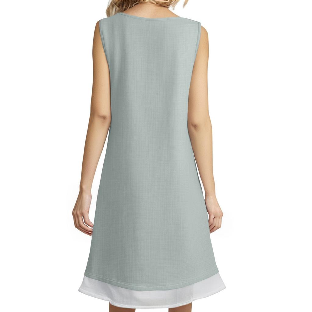 Women's Summer Casual Loose Dress Sleeveless Beach Vest Dress