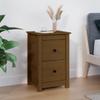 Day and Night - Day and Night Bedside Table Solid Pine Wood Honey Brown 40x35x61.5 Cm