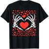 Valentines Day Funny Skeleton Hand Heart Unisex Boys Girls Kids Unisex T Shirt