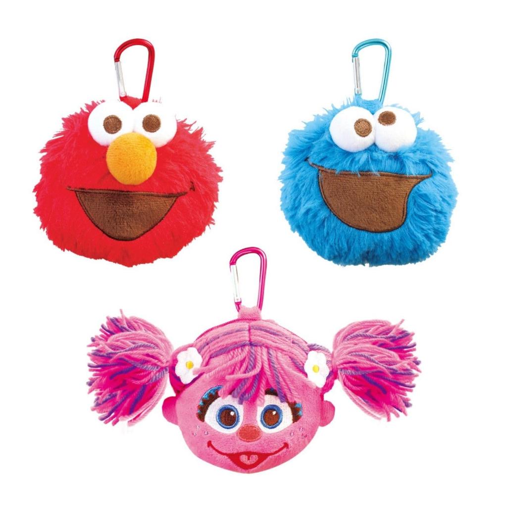 T's Factory Sesame Street Plush Zipper Mascot with Carabiner - Cookie (Approx. D65 X W110 X H95mm) SS-5549207CM