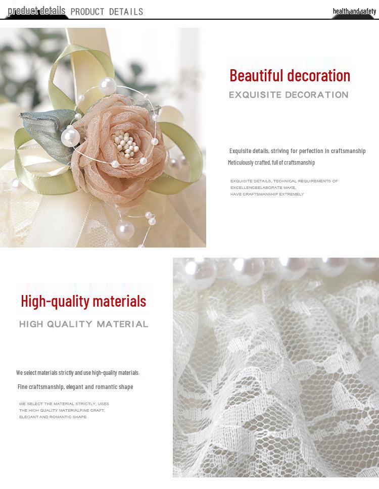 Ivory White Rose Wedding Flower Basket for Bride and Flower Girl