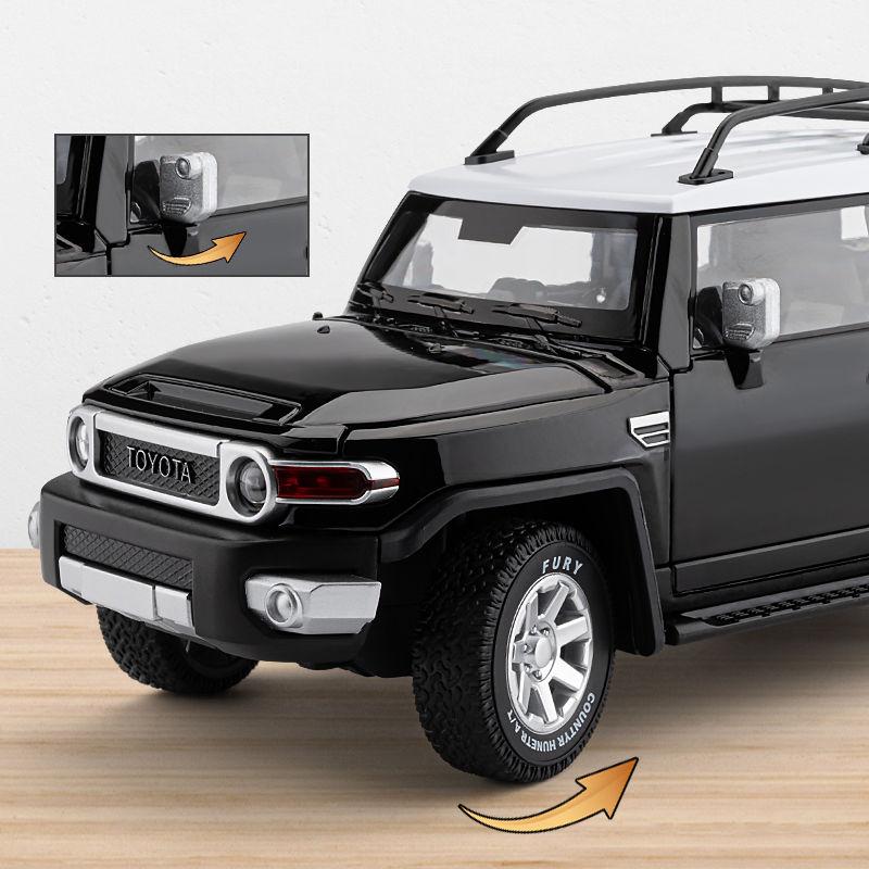 1/24 TOYOTA FJ Cruiser Alloy Car Model Diecast & Toy Metal Off-road Vehicles Car Model Simulation Sound and Light Childrens Gift