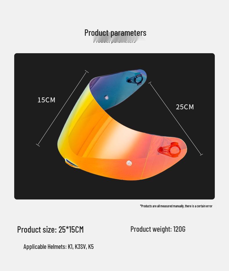 K5 Visor for K1/K3SV/K5/K5S Motorcycle Helmets with HD Sun Protection