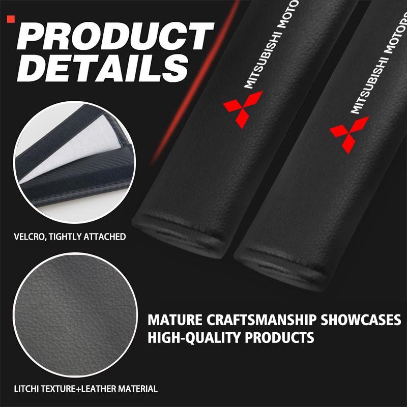 Car Seat Belt Covers Shoulder Cushion Protector Pad For Mitsubishi Outlander Lancer L200 ASX Pajero Grandis Eclipse
