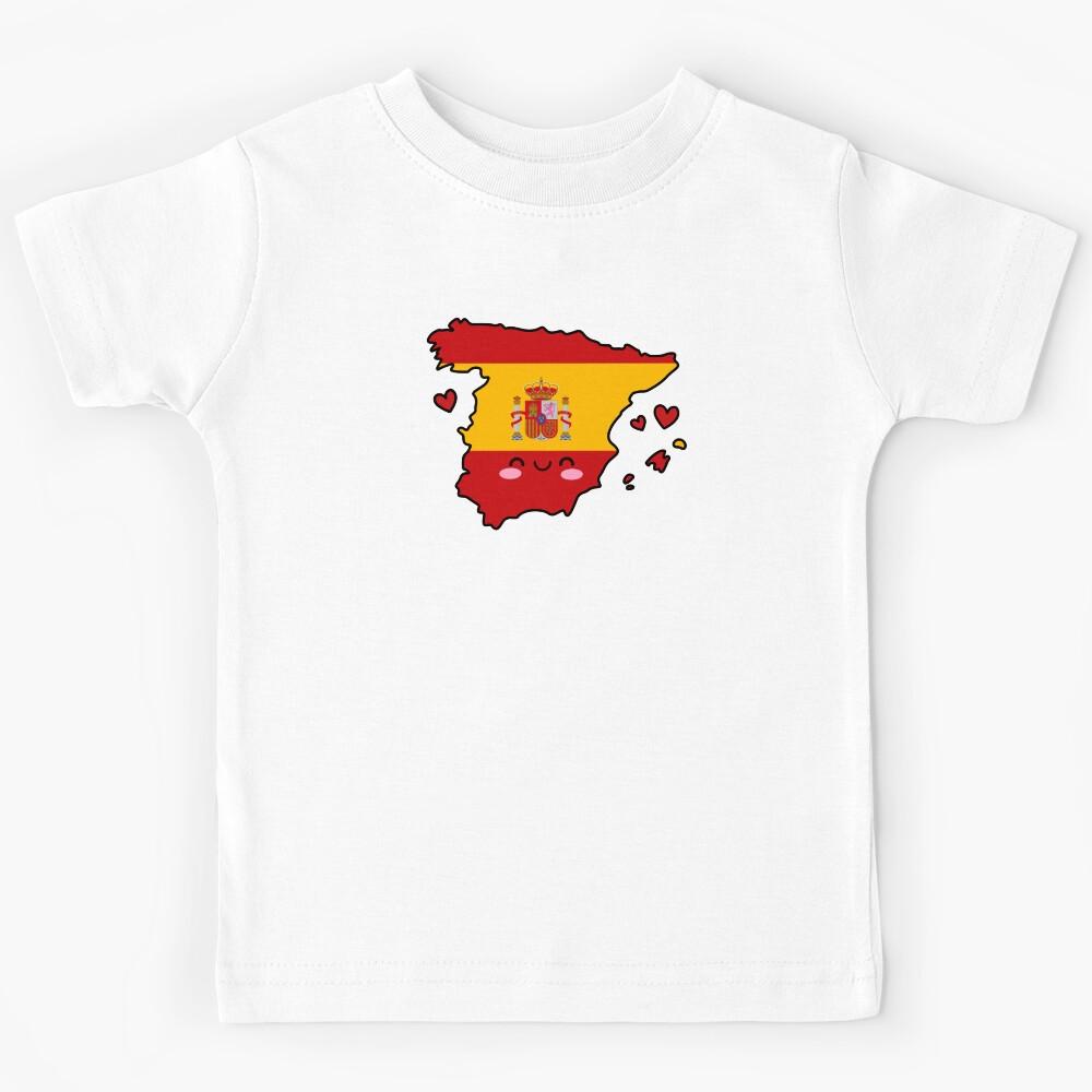 Spain Flag Map Smile with Love Kids T-Shirt 130