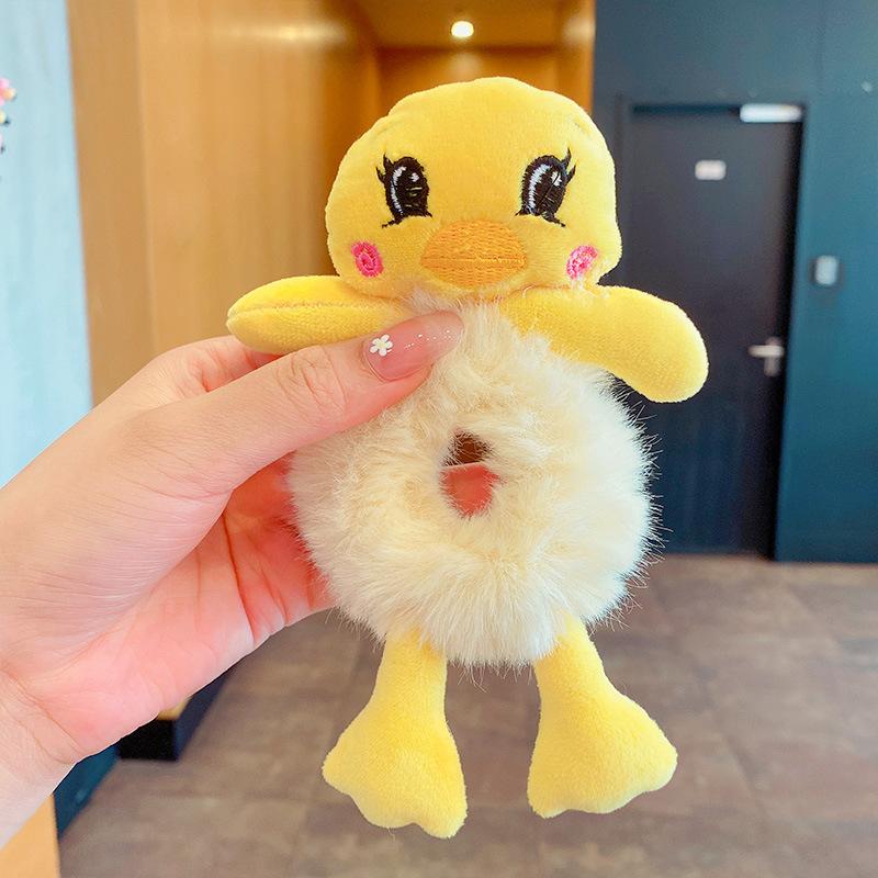 Søt tegneserie plysj bjørn hårsirkel gjør ikke vondt hår Hodeplagg Barnehår slips koreansk versjon Hårtau Marmor Hode Hår Ri