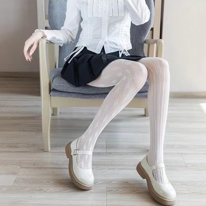 Skull Fishnet Stocking Women's Hollow Garter Bat Gothic Dark Mesh Leggings Lolita JK Tights Halloween Cosplay Pantyhose