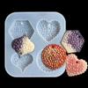 Heart Pentagon Gypsum Silicone Mold Solid Aromathe Handmade Soap Pendant Ornament Mold Diy Round Plaster Listing Mold