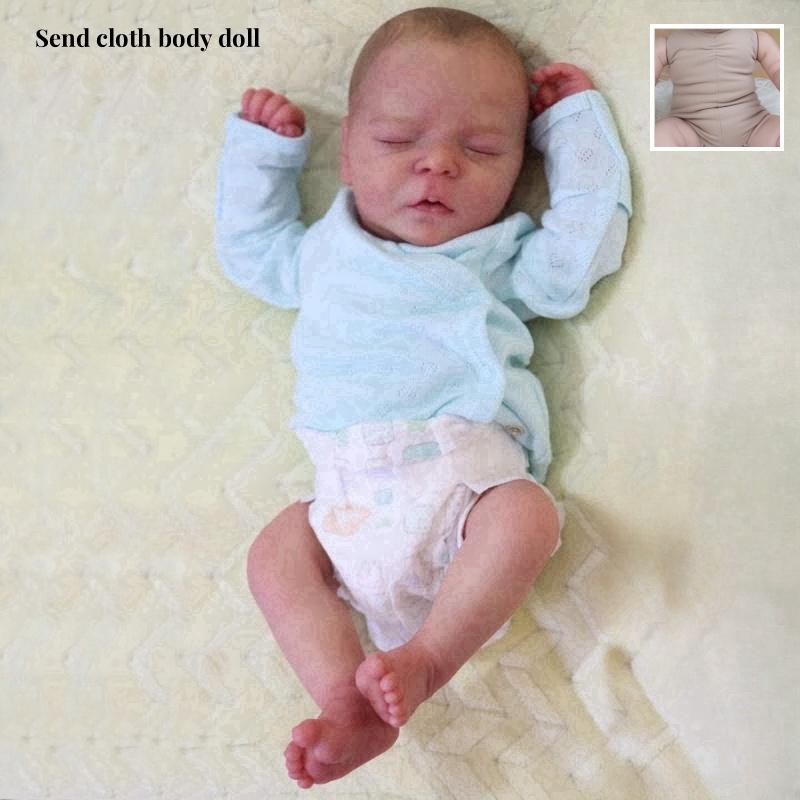 

18 46 см милая спящая кукла-реборн малыш Даррен мягкая на ощупь кукла новорожденного с 3D цветной росписью видимые сосуды вены реалистичные игрушки для детей cloth body