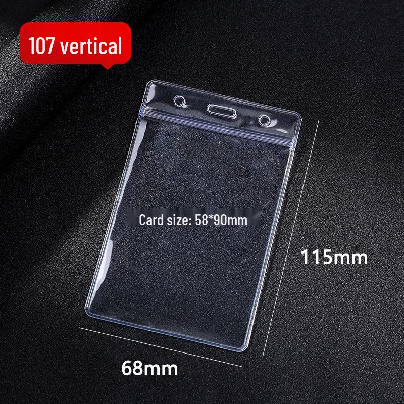 

Waterproof Transparent PVC ID Card Holder with Lanyard for Students