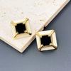Premium Earrings Summer Women'S Enamel Black And White Contrasting Earrings