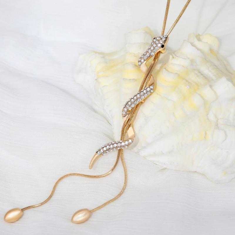 

Embellished Stunning Rhinestone Snake Necklace For Women In Colors Unique KGold