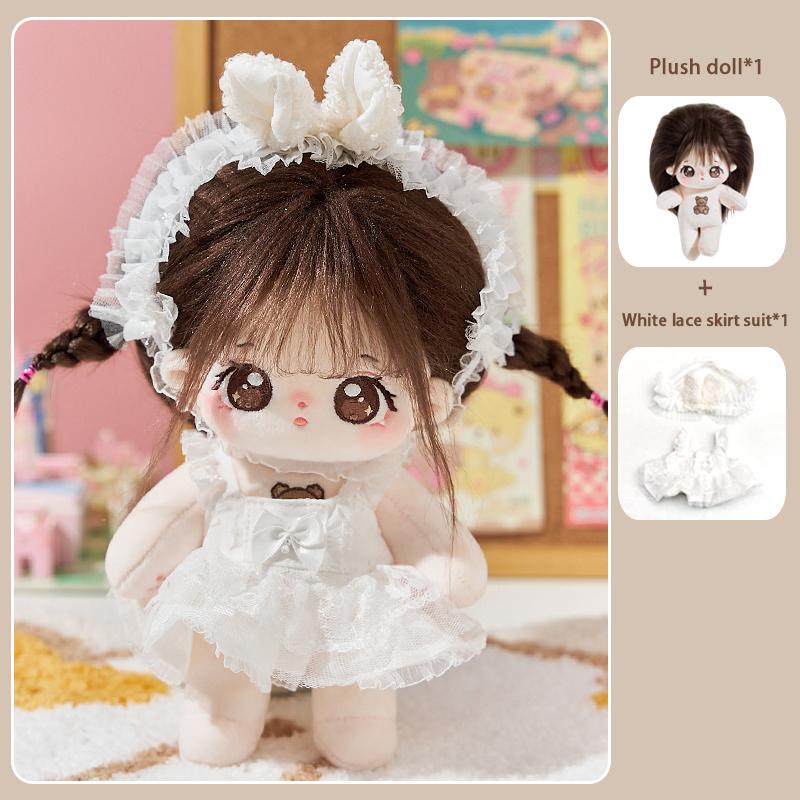 20cm Cartoon Cute Cotton Doll Removable Clothes Accessories Plush Doll Toy Kpop Idol Kpop Plushies Figure Doll