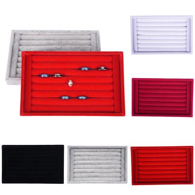 Samt Ohrringe Ringe Ohrstecker Schmuck Display Stand Halter Rack Organizer Fach