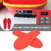 USB Heated Shoe Insoles Foot Warming Pad Mat Heating Insoles for Outdoor Sports RedAU Plug 220V