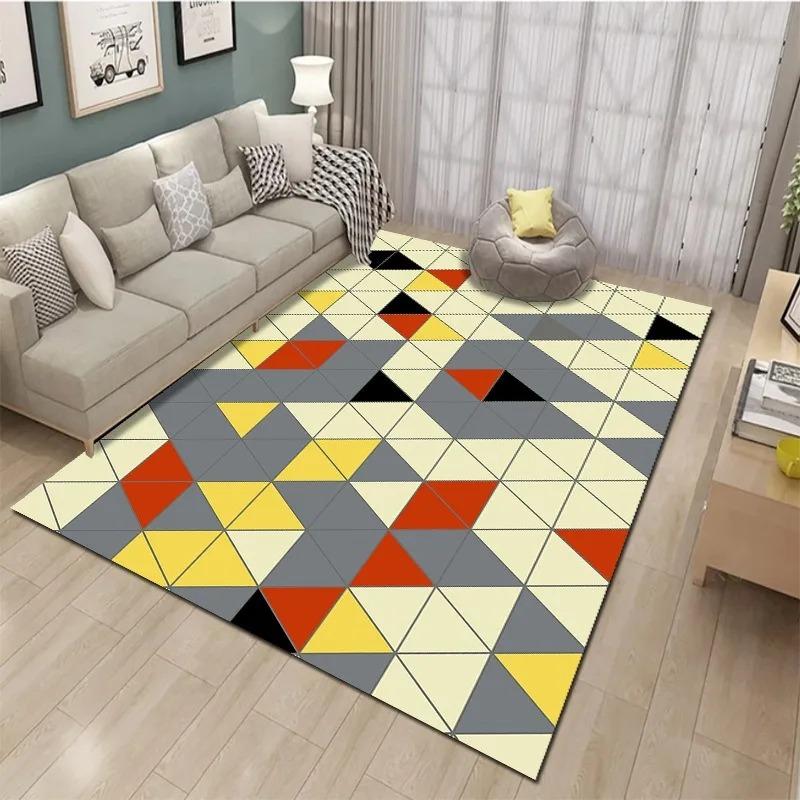Креативные геометрические узоры Напольные коврики для спальни Декор для дома Гостиной Напольные коврики 40x60cm