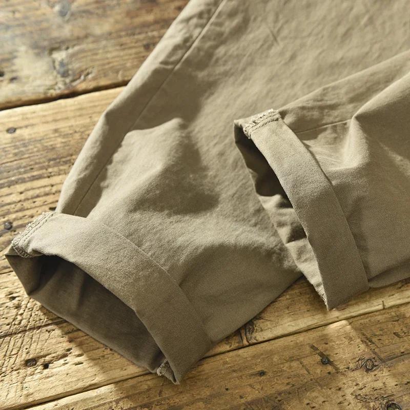 Spring Autumn Men Cargo Pants Male Casual Loose Belt Mid Waist Man Trouser Plus Size