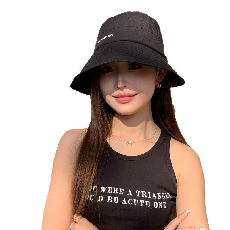 Spring new hat women's fashion versatile bucket hat summer outdoor sunscreen hat shading face small sun hat