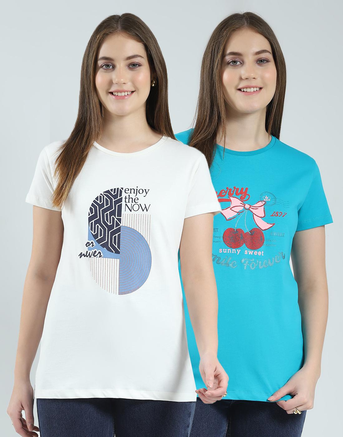 

Monte Carlo Womens Printed Round Neck Half Sleeve Regular Fit Cord Set 3XL покинуть белый